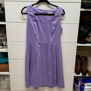 Calvin Klein purple cotton dress with belt